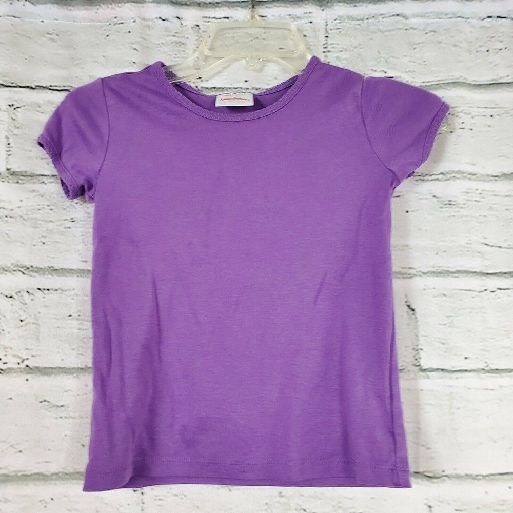 Hanna Andersson Purple girls Tshirt Size 120cm  US Size 6-7 short sleeve cotton